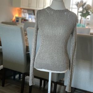 Theory, fitted, loose knit sweater, medium